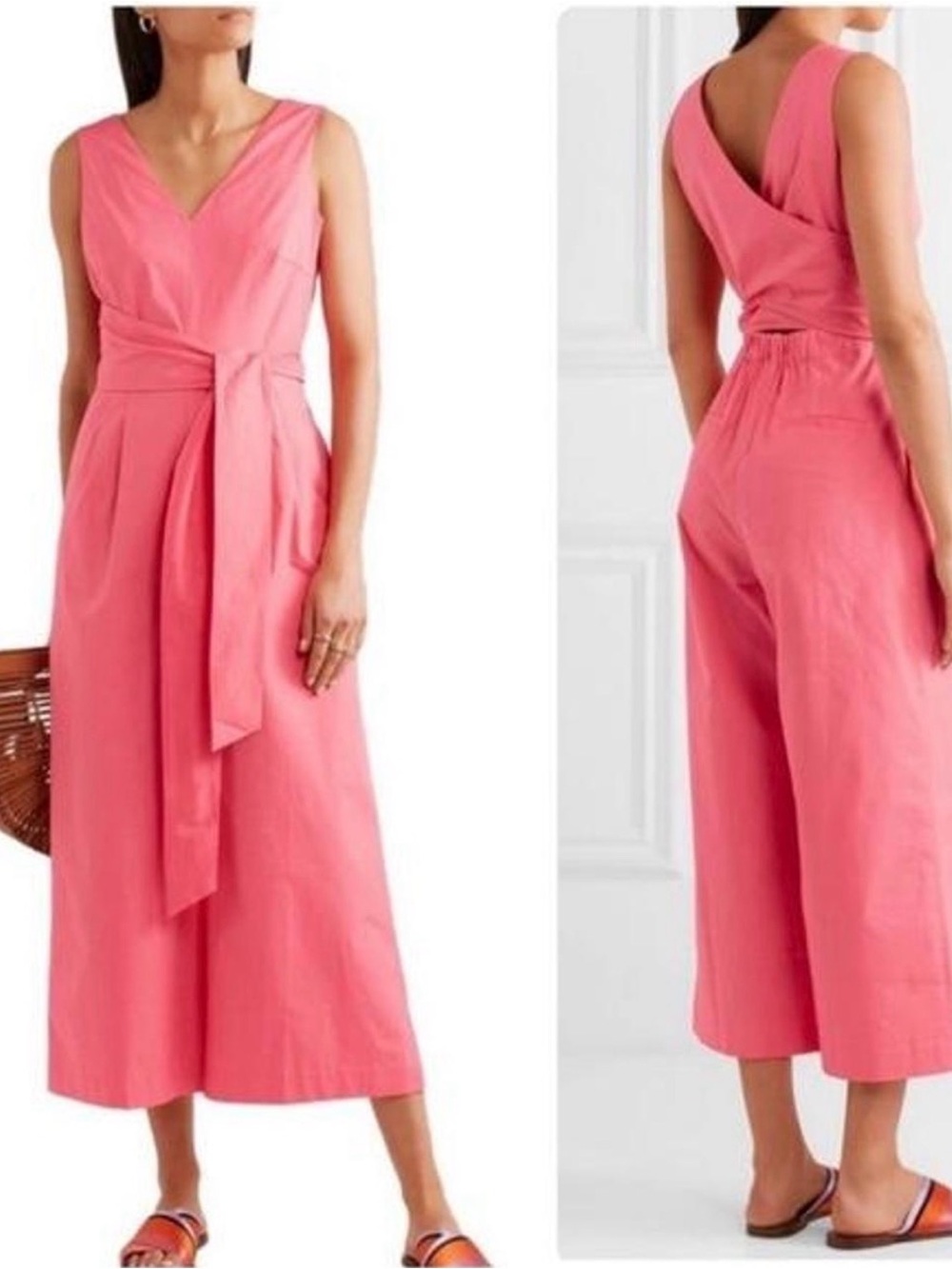 J. Crew Wrap-tie Jumpsuit in Stretch Poplin Size 0 NWT